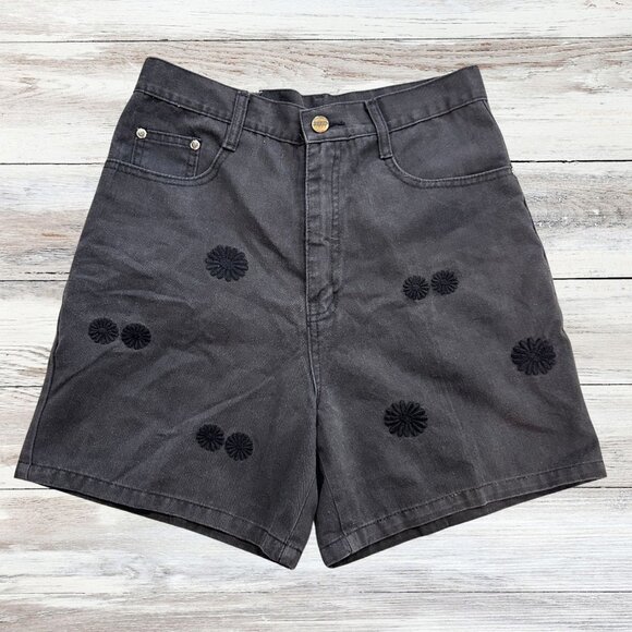 Jordache Vintage 1990's 90's Button Fly High Rise Bermuda Minhao Mom Shorts Sz M - Picture 2 of 5